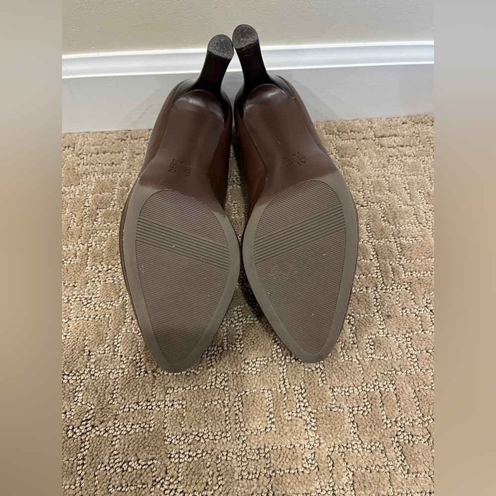 Naturalizer Brown Leather Heels Size 9 - Picture 6 of 6